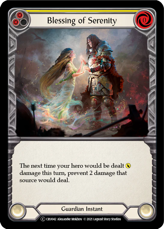 Blessing of Serenity (Yellow) [U-CRU042] (Crucible of War Unlimited)  Unlimited Normal