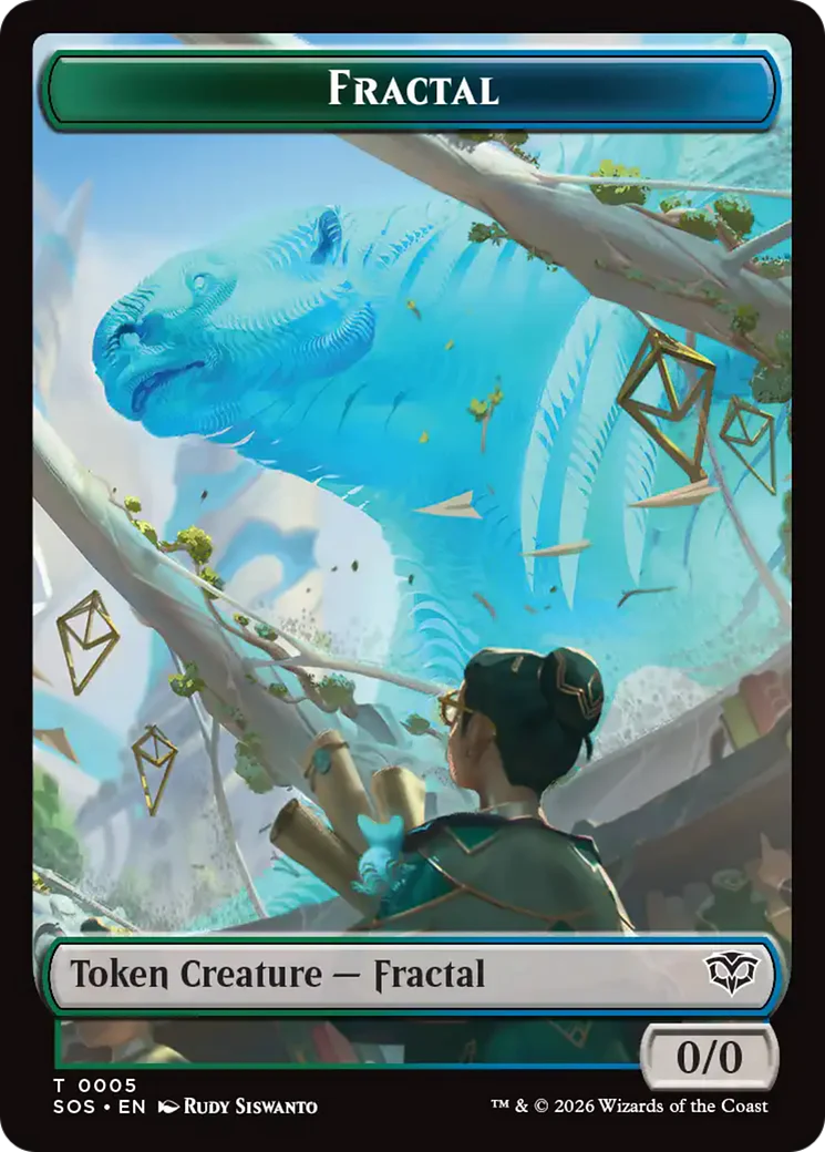 Boar // Fractal (0005) Double-Sided Token [Secrets of Strixhaven Commander Tokens] - Image 2