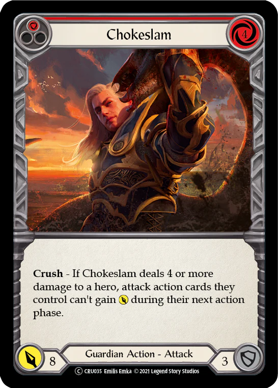 Chokeslam (Red) [U-CRU035] (Crucible of War Unlimited)  Unlimited Normal