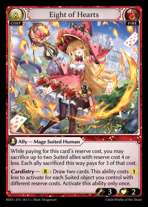 Eight of Hearts (Curio Foil) (181) [Radiant Origins]