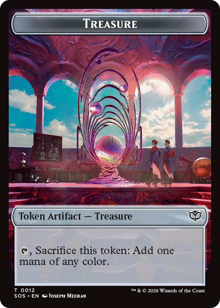 Elemental (0002) // Treasure Double-Sided Token [Secrets of Strixhaven Tokens] - Image 2