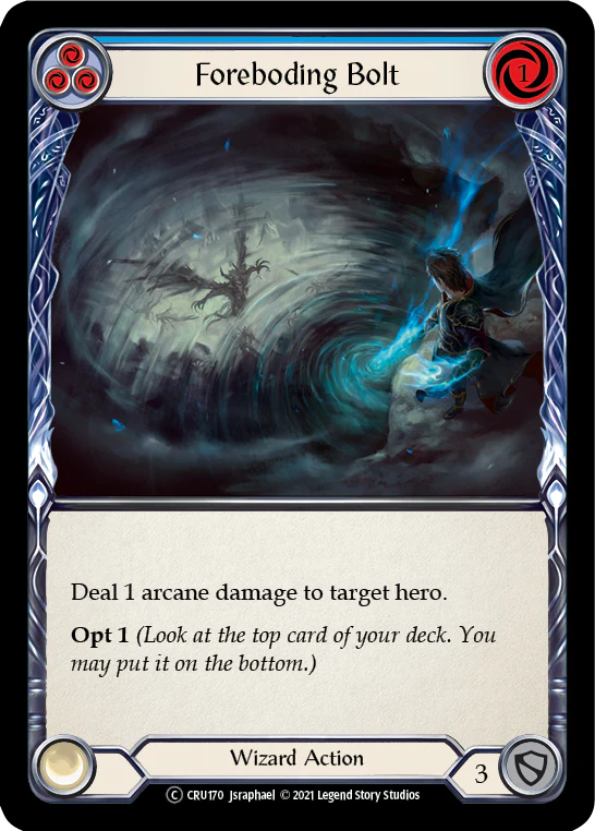 Foreboding Bolt (Blue) [U-CRU170] (Crucible of War Unlimited)  Unlimited Normal
