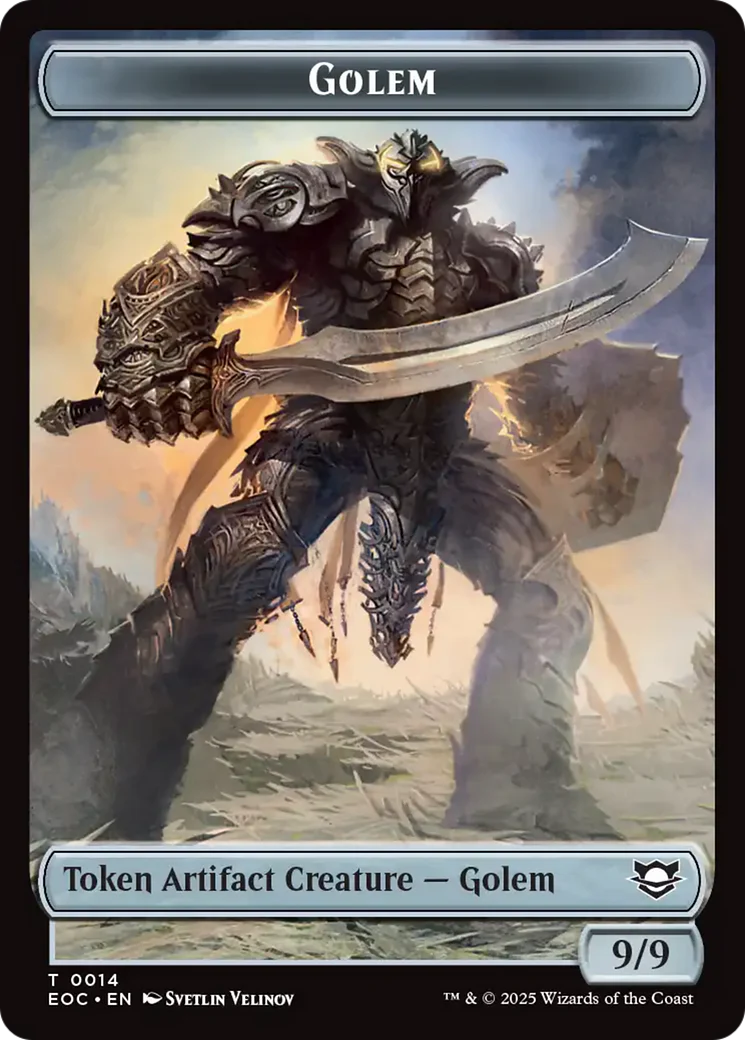 Gnome // Golem (0014) Double-Sided Token [Edge of Eternities Commander Tokens] - Image 2