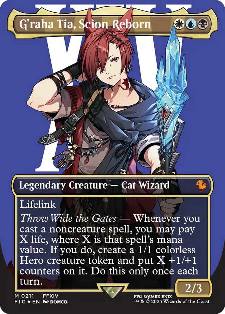 G'raha Tia, Scion Reborn (Borderless) (Surge Foil) [FINAL FANTASY Commander]