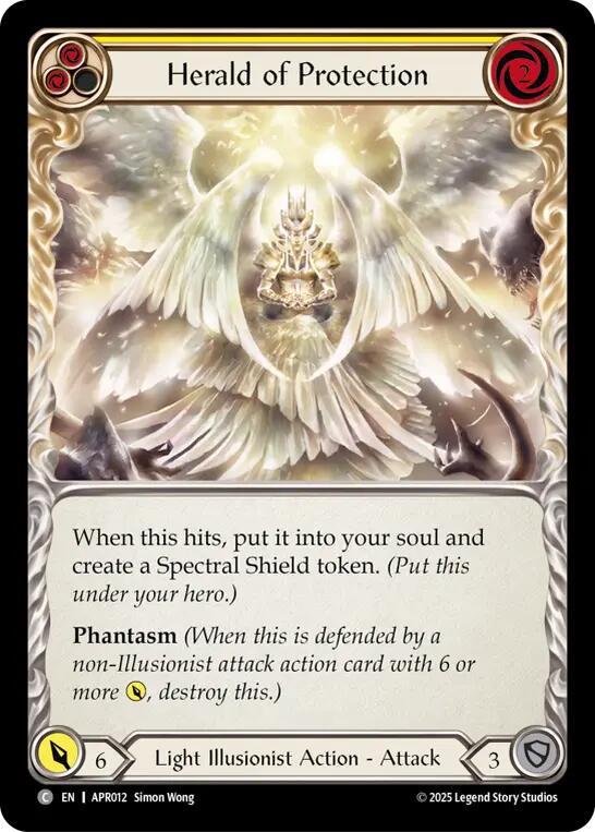 Herald of Protection (Yellow) [APR012] (Armory Deck: Legends Prism)
