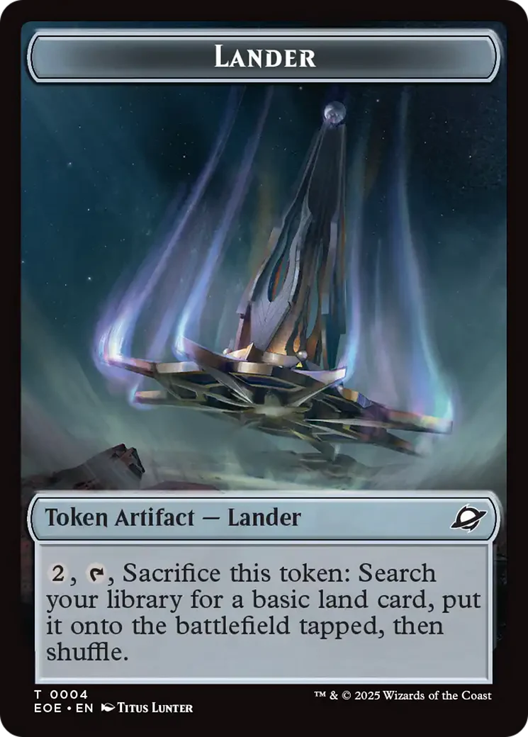 Human Soldier // Lander (0004) Doubled-Sided Token [Edge of Eternities Tokens] - Image 2