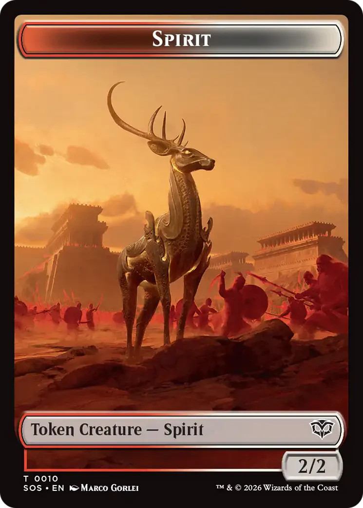 Inkling (0006) // Spirit (0010) Double-Sided Token [Secrets of Strixhaven Tokens] - Image 2