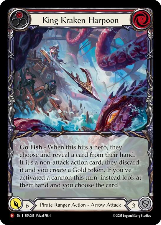 King Kraken Harpoon (Extended Art) [SEA085] (High Seas)  Rainbow Foil