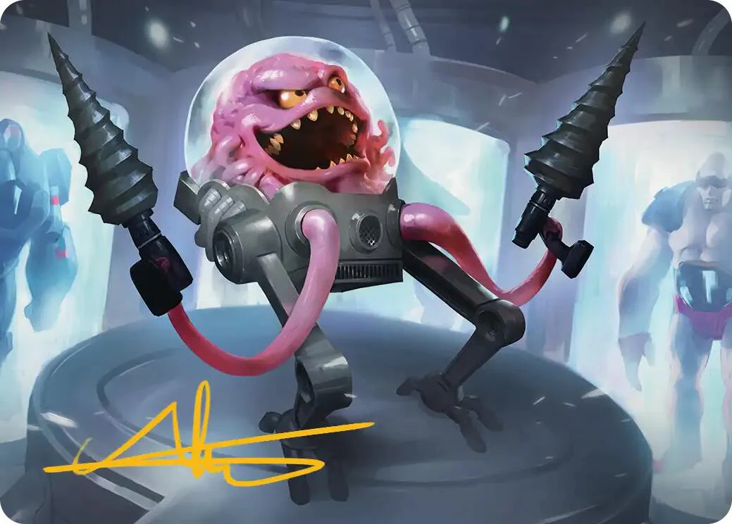 Krang, Master Mind Art Card (4/54) (Gold-Stamped Signature) [Teenage Mutant Ninja Turtles Art Series]