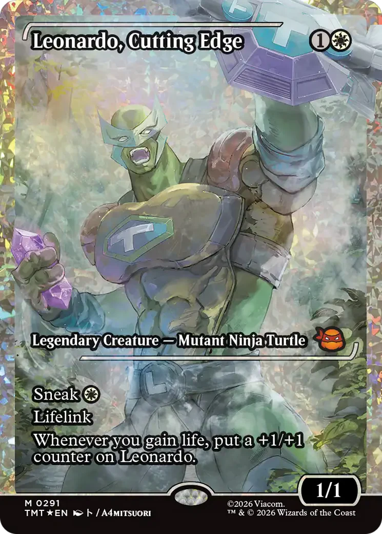 Leonardo, Cutting Edge (Showcase) (Fracture Foil) [Teenage Mutant Ninja Turtles]