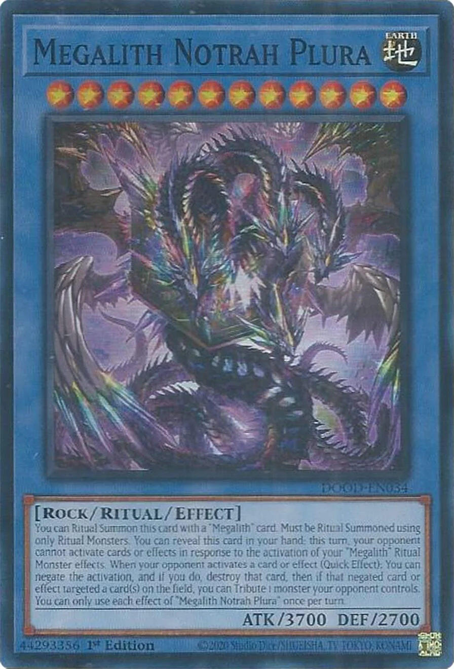 Megalith Notrah Plura [DOOD-EN034] Super Rare