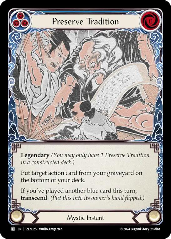Preserve Tradition // Inner Chi [ZEN025] (Part the Mistveil Zen Blitz Deck)