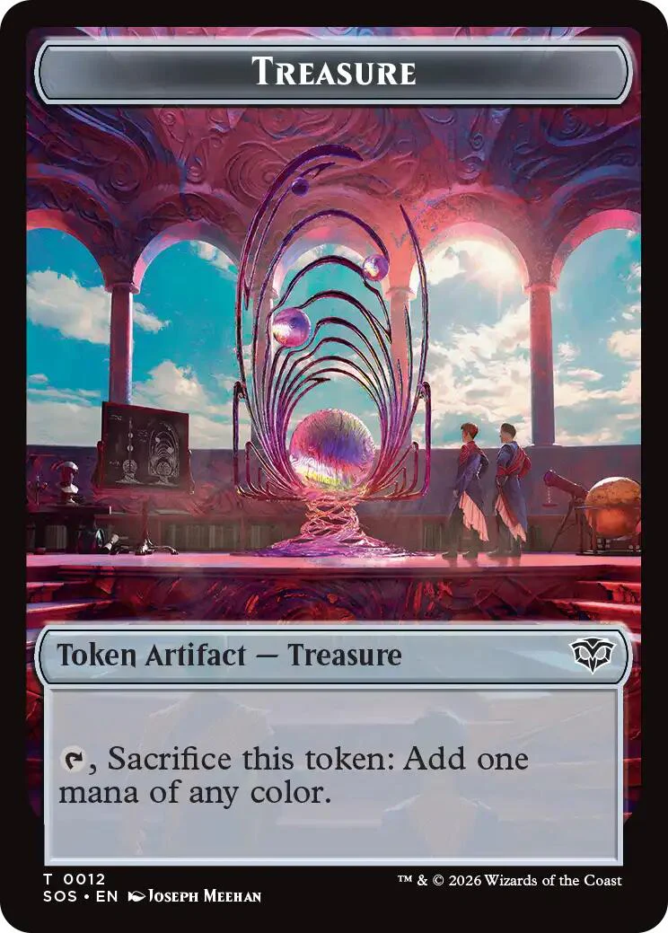 Primo, The Indivisble // Treasure Double-Sided Token [Secrets of Strixhaven Commander Tokens] - Image 2