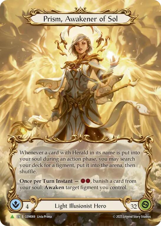Prism, Awakener of Sol (Marvel Cold Foil) [GEM069] (GEM Pack 3)  Cold Foil - Image 2