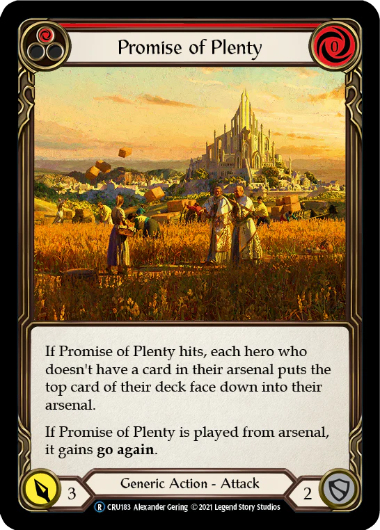 Promise of Plenty (Red) [U-CRU183] (Crucible of War Unlimited)  Unlimited Normal