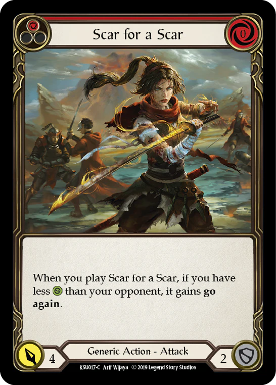 Scar for a Scar (Red) [KSU017-C] (Katsu Hero Deck)  1st Edition Normal