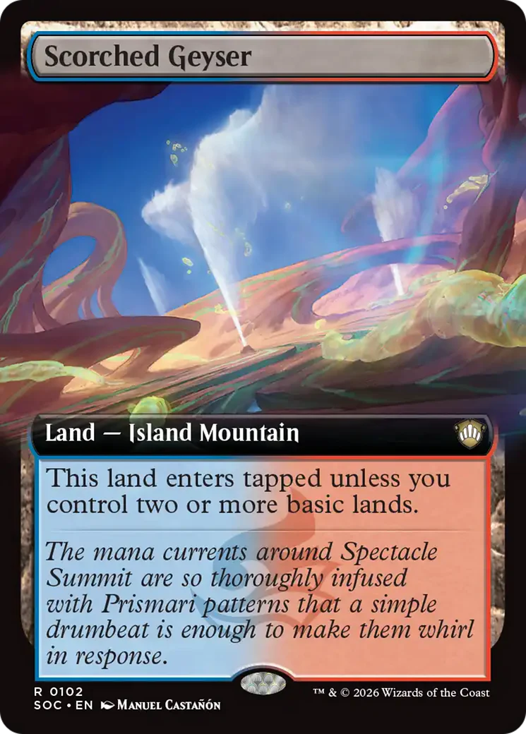 Scorched Geyser (Extended Art) [Secrets of Strixhaven Commander]