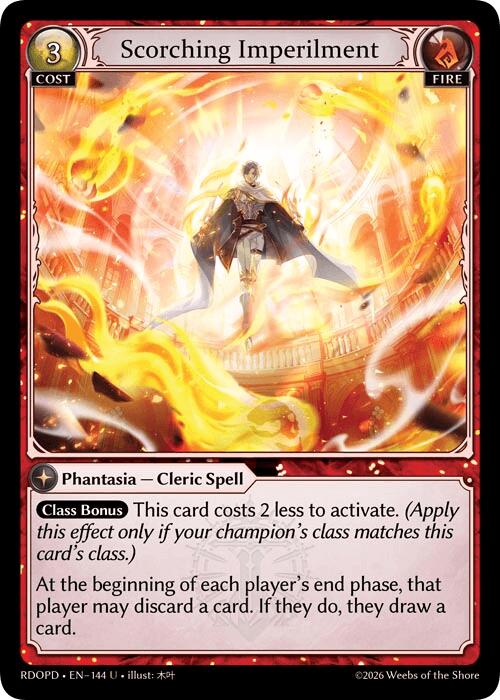Scorching Imperilment (144) [Radiant Origins: Pantheon]