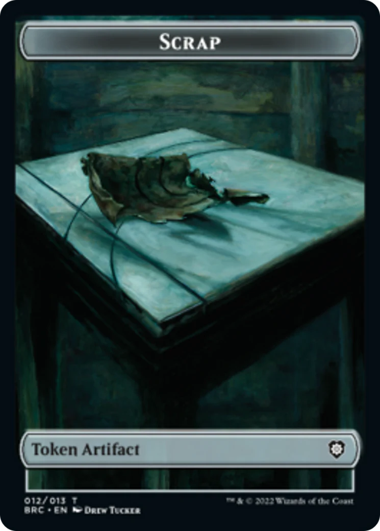Scrap // Phyrexian Myr Double-Sided Token [The Brothers' War Commander Tokens]