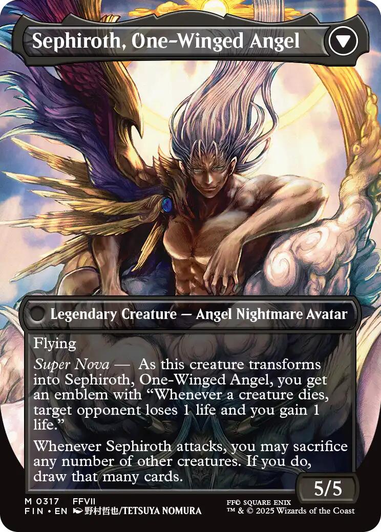 Sephiroth, Fabled SOLDIER // Sephiroth, One-Winged Angel (Borderless) (0317) [FINAL FANTASY] - Image 2