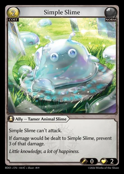 Simple Slime (Curio Foil) (144) [Radiant Origins]