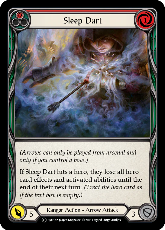 Sleep Dart (Red) [U-CRU132] (Crucible of War Unlimited)  Unlimited Rainbow Foil