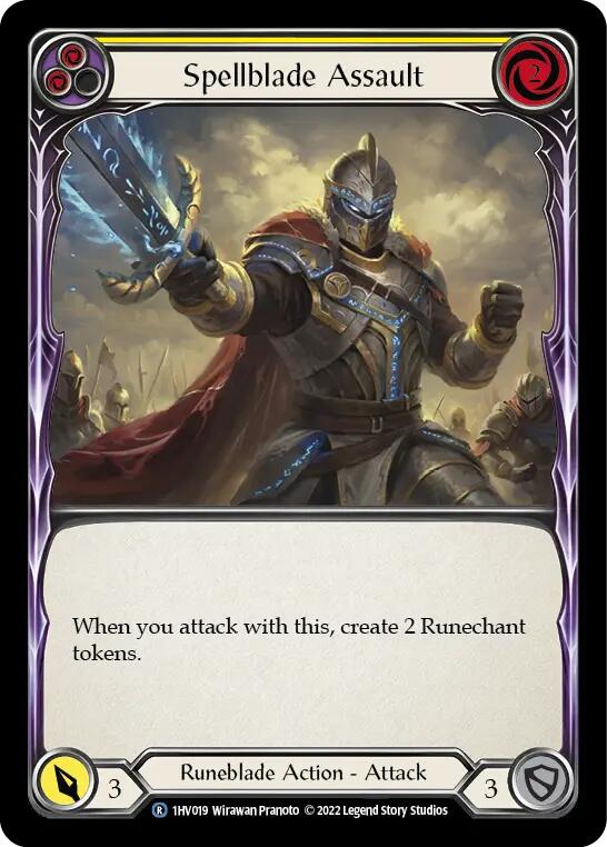Spellblade Assault (Yellow) [1HV019] (Historic Pack 1 Blitz Deck Viserai)