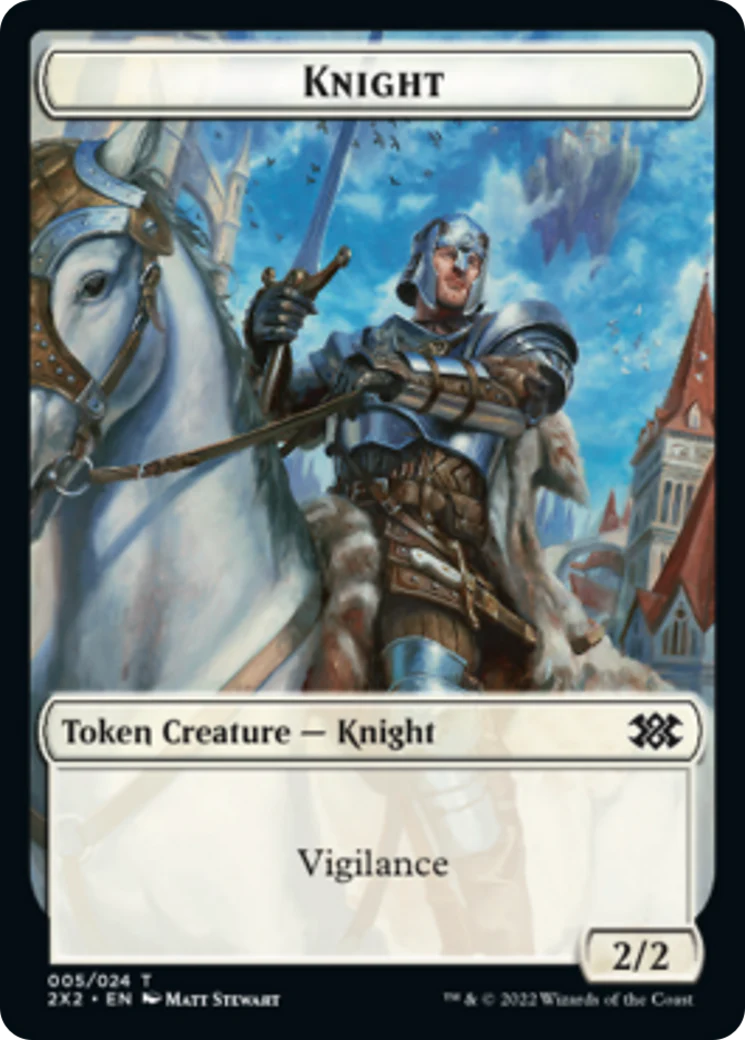 Spider // Knight Double-Sided Token [Double Masters 2022 Tokens] - Image 2