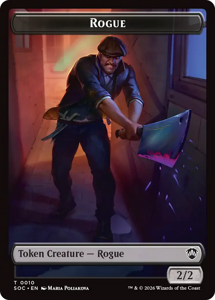 Spirit (0025) // Rogue Double-Sided Token [Secrets of Strixhaven Commander Tokens] - Image 2