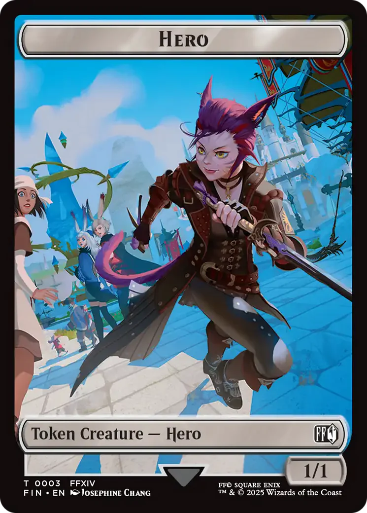 Spirit // Hero (0002) Double-Sided Token [FINAL FANTASY Commander Tokens] - Image 2