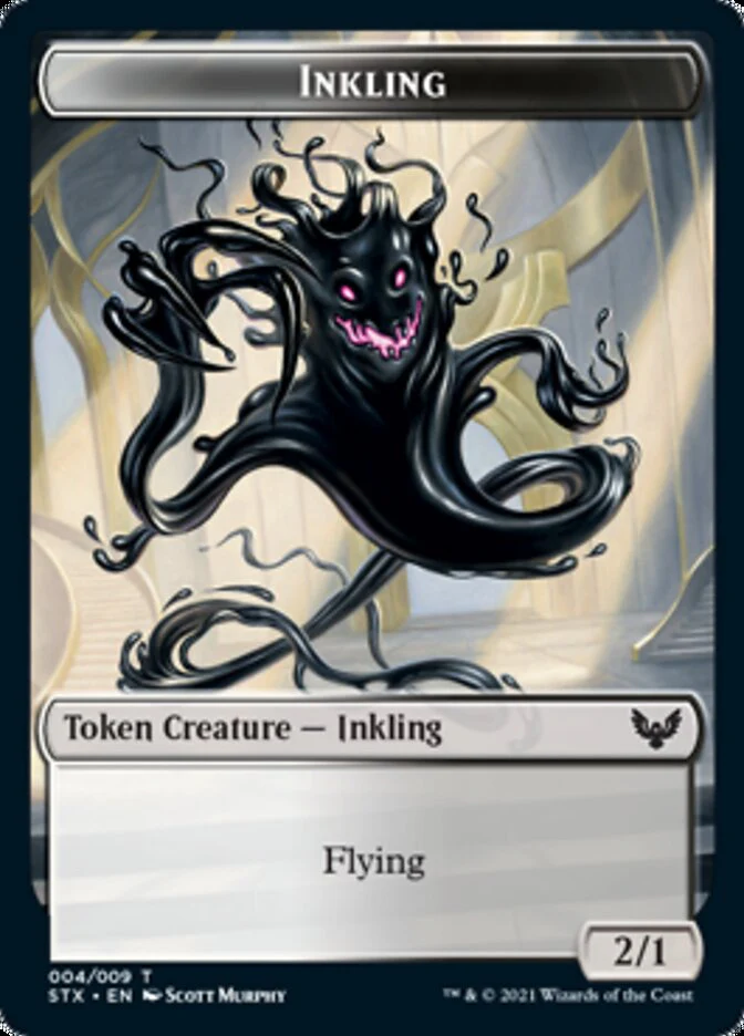 Spirit // Inkling Double-Sided Token [Strixhaven: School of Mages Tokens] - Image 2