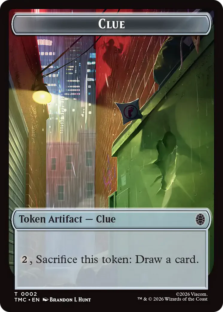 Treasure // Clue Double-Sided Token [Teenage Mutant Ninja Turtles Commander Tokens] - Image 2