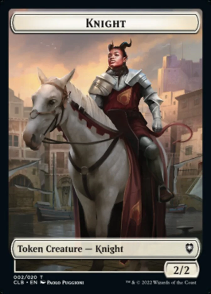 Treasure // Knight Double-Sided Token [Commander Legends: Battle for Baldur's Gate Tokens] - Image 2