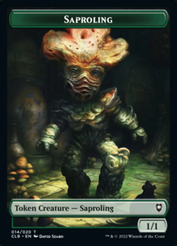 Treasure // Saproling Double-Sided Token [Commander Legends: Battle for Baldur's Gate Tokens] - Image 2