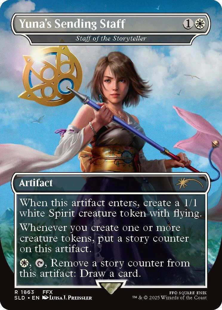 Yuna's Sending Staff - Staff of the Storyteller [Secret Lair Drop Series]